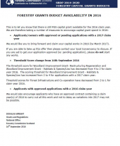 Briefing Note 4: SRDP 2014-2020 Forestry Capital Grant Budgets